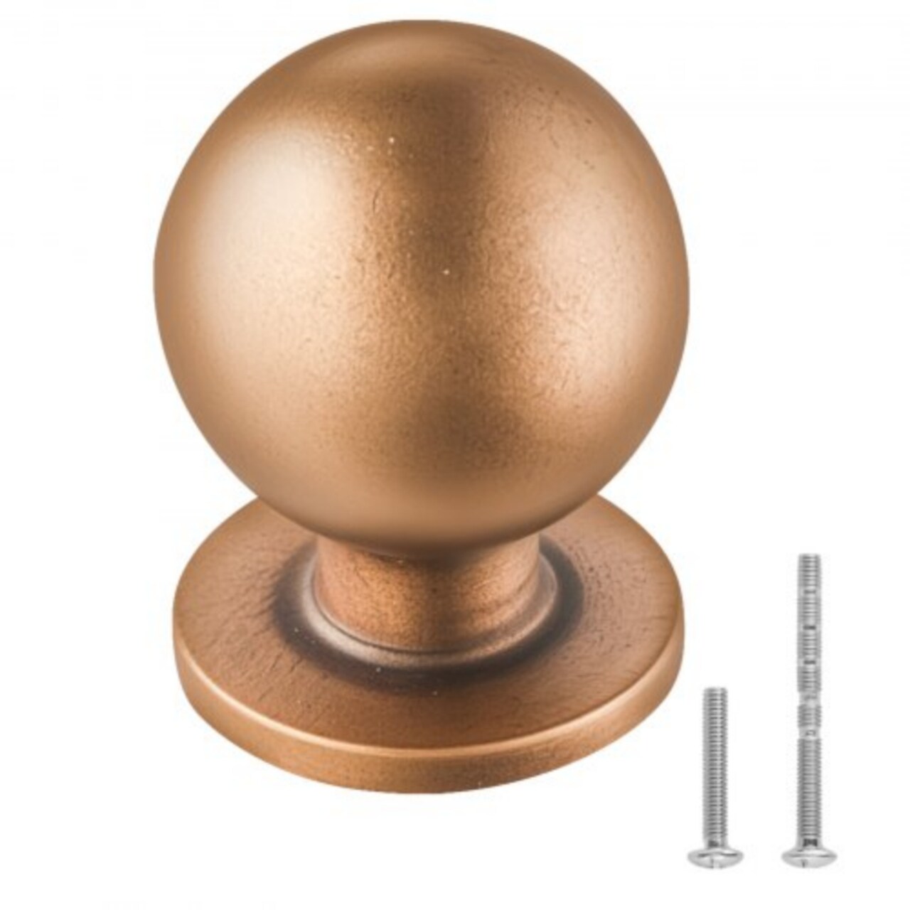 Antique Brass Round Cabinet Knobs 12 Pack Zinc Alloy Single Hole Drawer Pulls with Screws